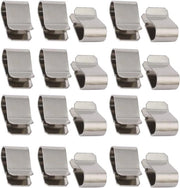 Set di clip in acciaio inossidabile - 20 pezzi, tono argento, 21,4mm x 12mm, per uso artigianale