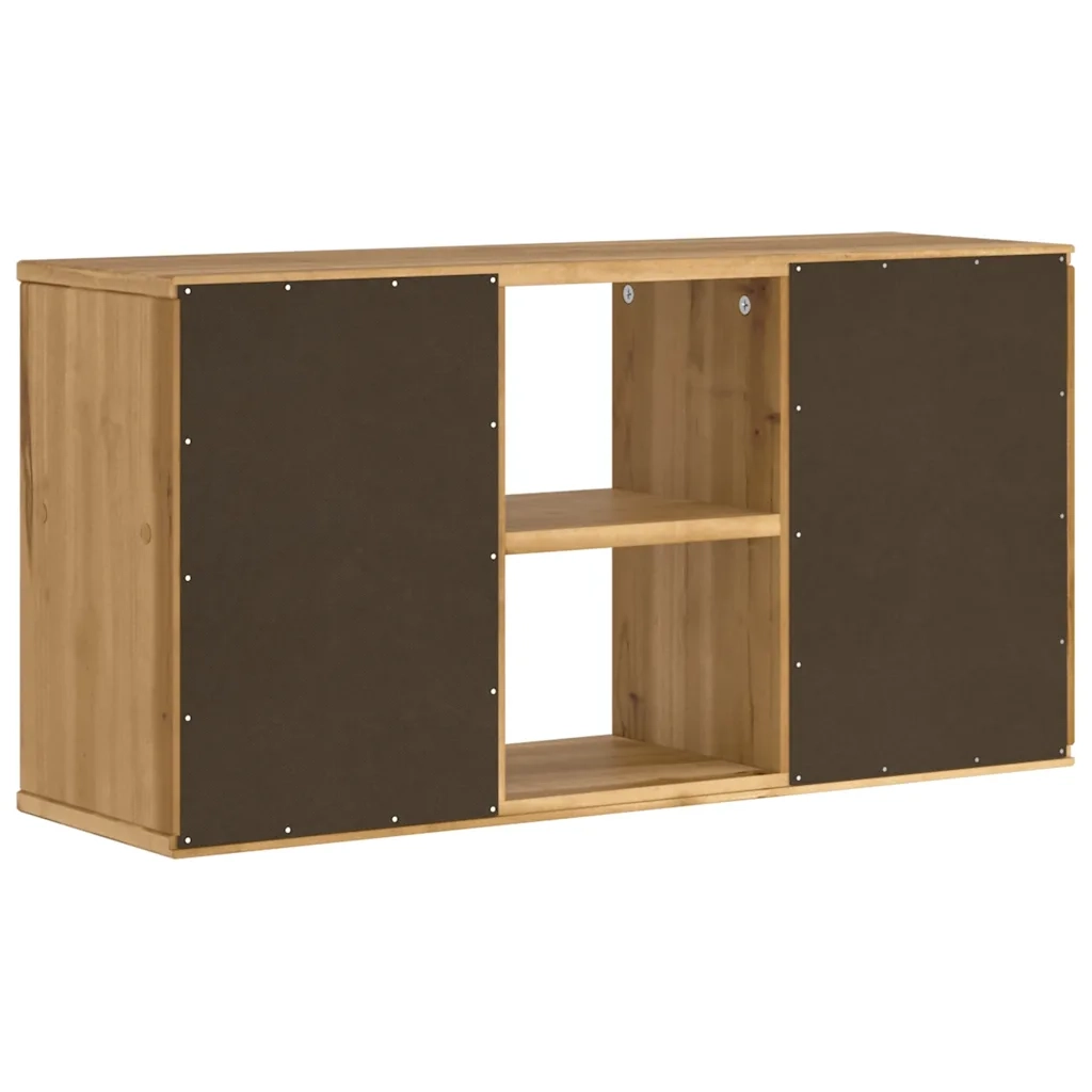 vidaXL Mobile Porta TV ODDA 79x24x40 cm in Legno Massello di Pino