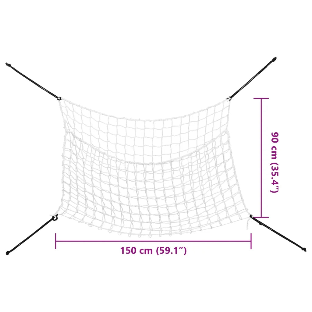 vidaXL Reti da Fieno 2pz Rettangolari Bianchi 150x90 cm in PP