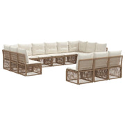 Set Divano da Giardino 13 pcs Beige polyrattan 3434388