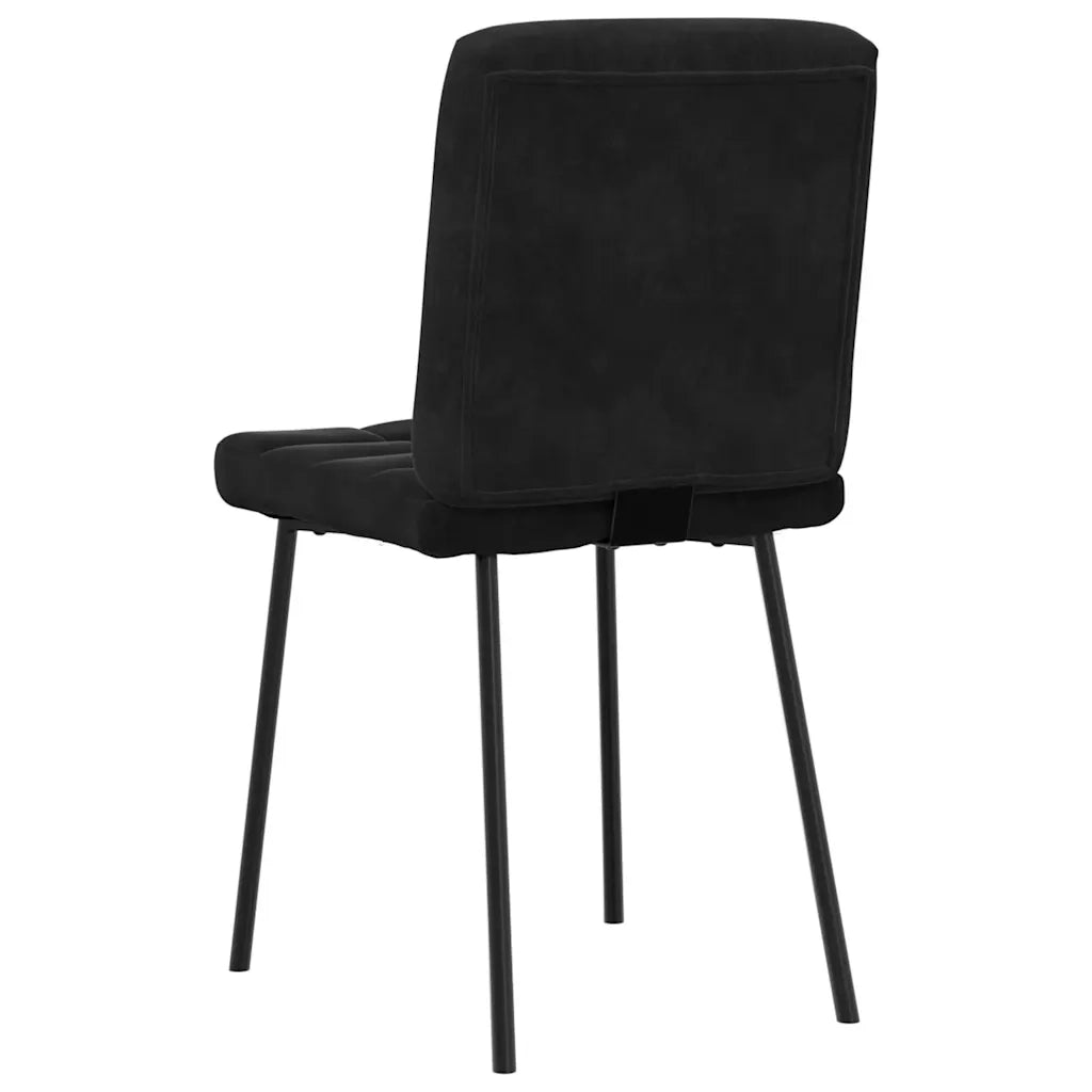 Sedie da Pranzo 6 pz Nere in Velluto 3315456