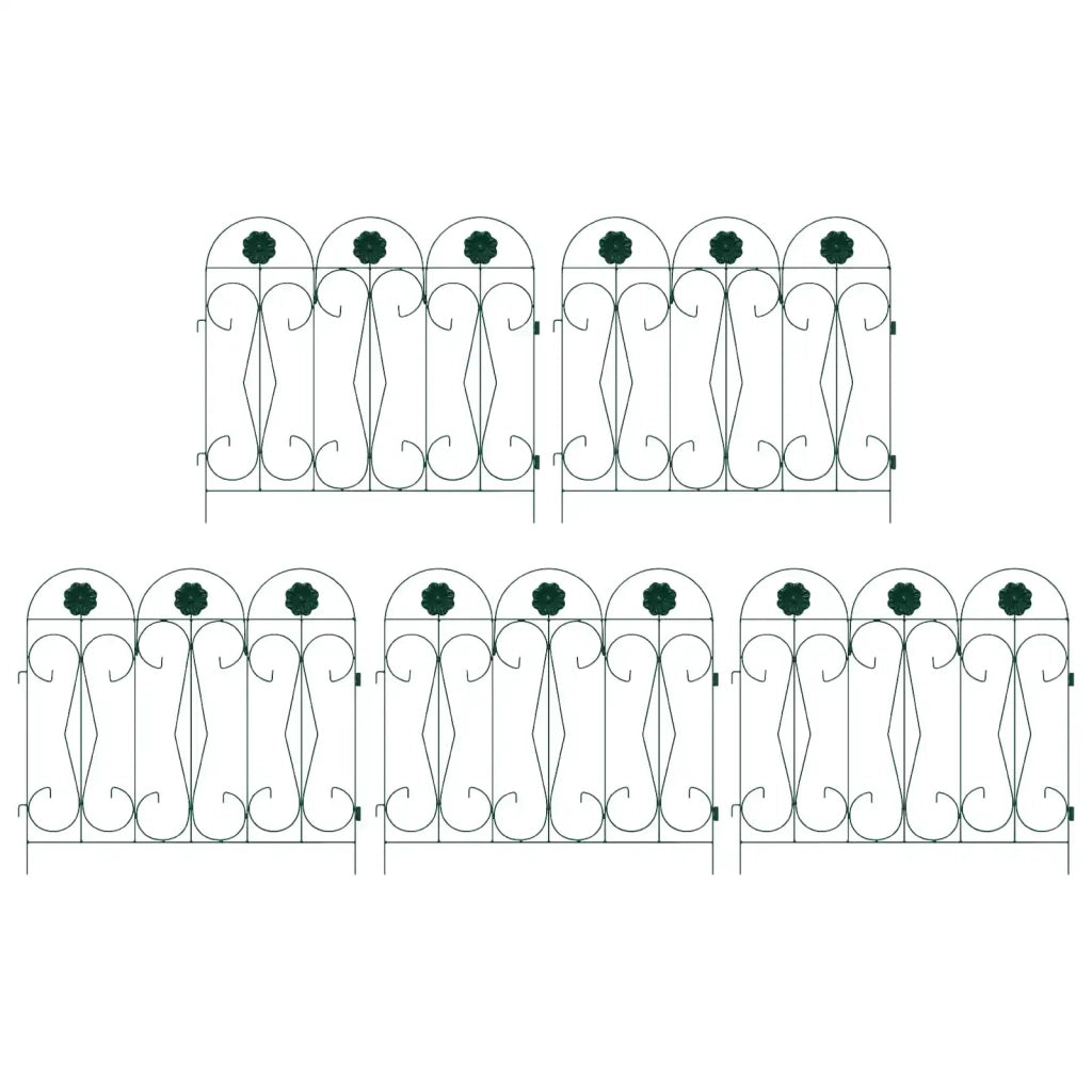 Recinzione per Giardino 5 pz Verde Acciaio CFW5376103