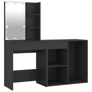 Toletta LED con mobiletto 60 x 40 x 140 cm legno ingegnerizzato nero 02_0006287