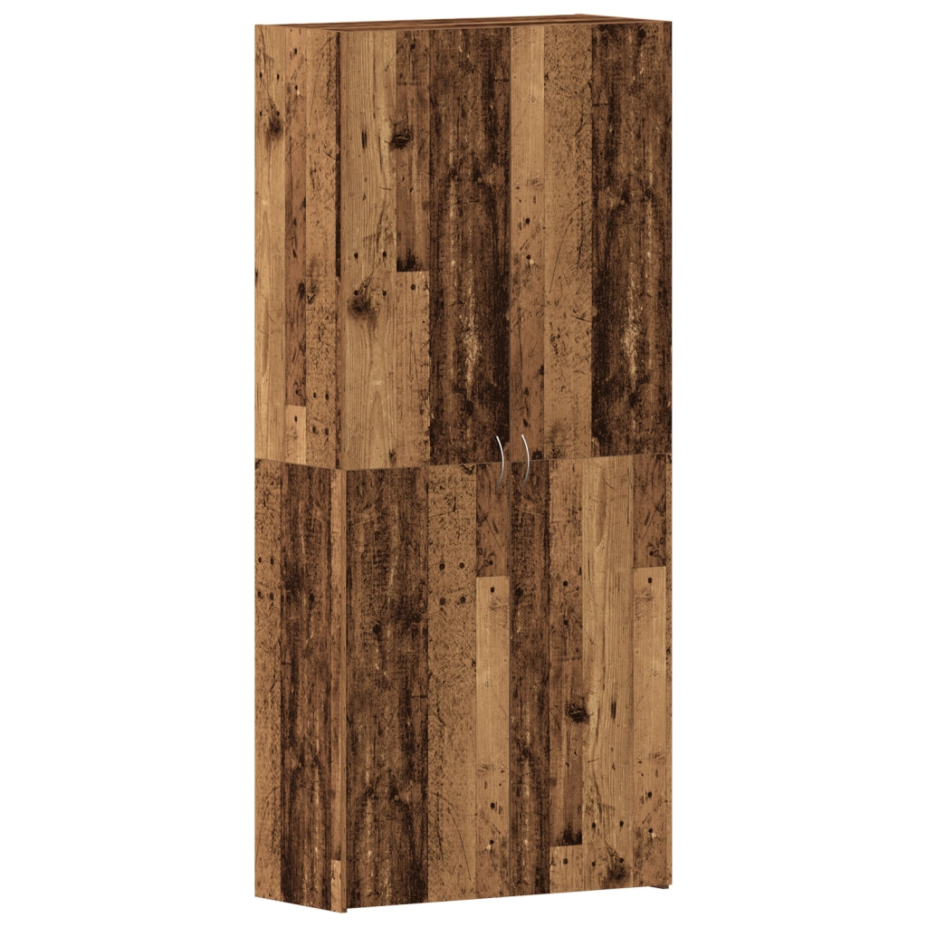 Armadietto per Scarpe Legno Vecchio 80x35,5x180 cm Legno Ingegnerizzato