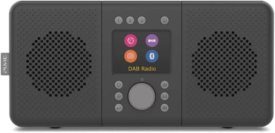 ELAN CONNECT+ - Radio Internet stereo multifunzione con DAB e Bluetooth 4.2 (DAB/DAB+ radio digitale, radio FM, Internet Radio, display TFT, 20 preset, streaming musicale, podcast) Nero carbone