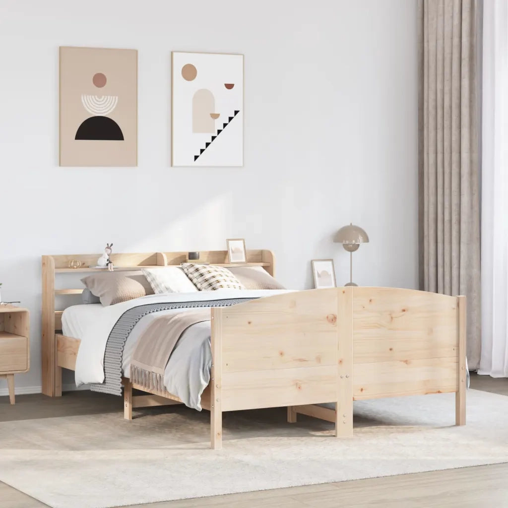 Letto senza Materasso-Struttura Letto 160x200 cm in Legno Massello di Pino 139773