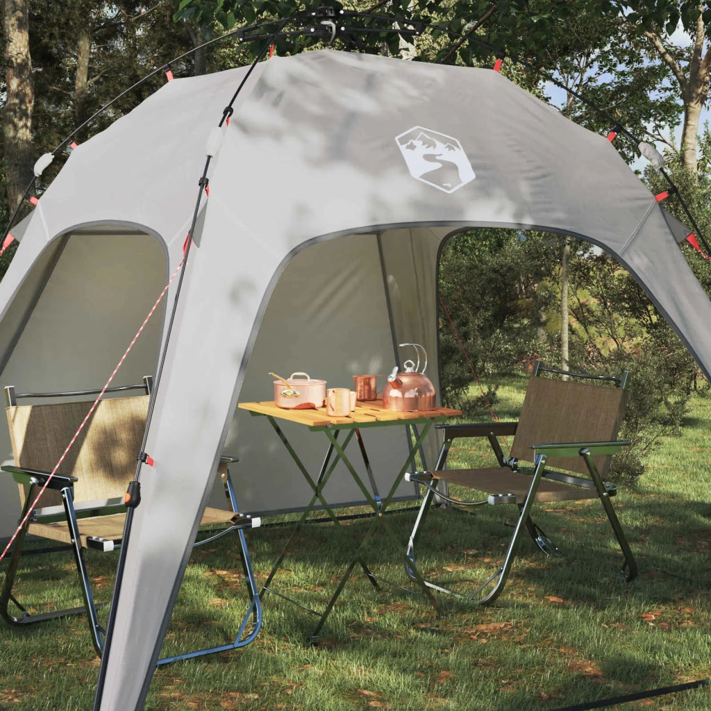 Tenda istantanea per 4 persone con rilascio rapido-Tenda da campeggio Grigio