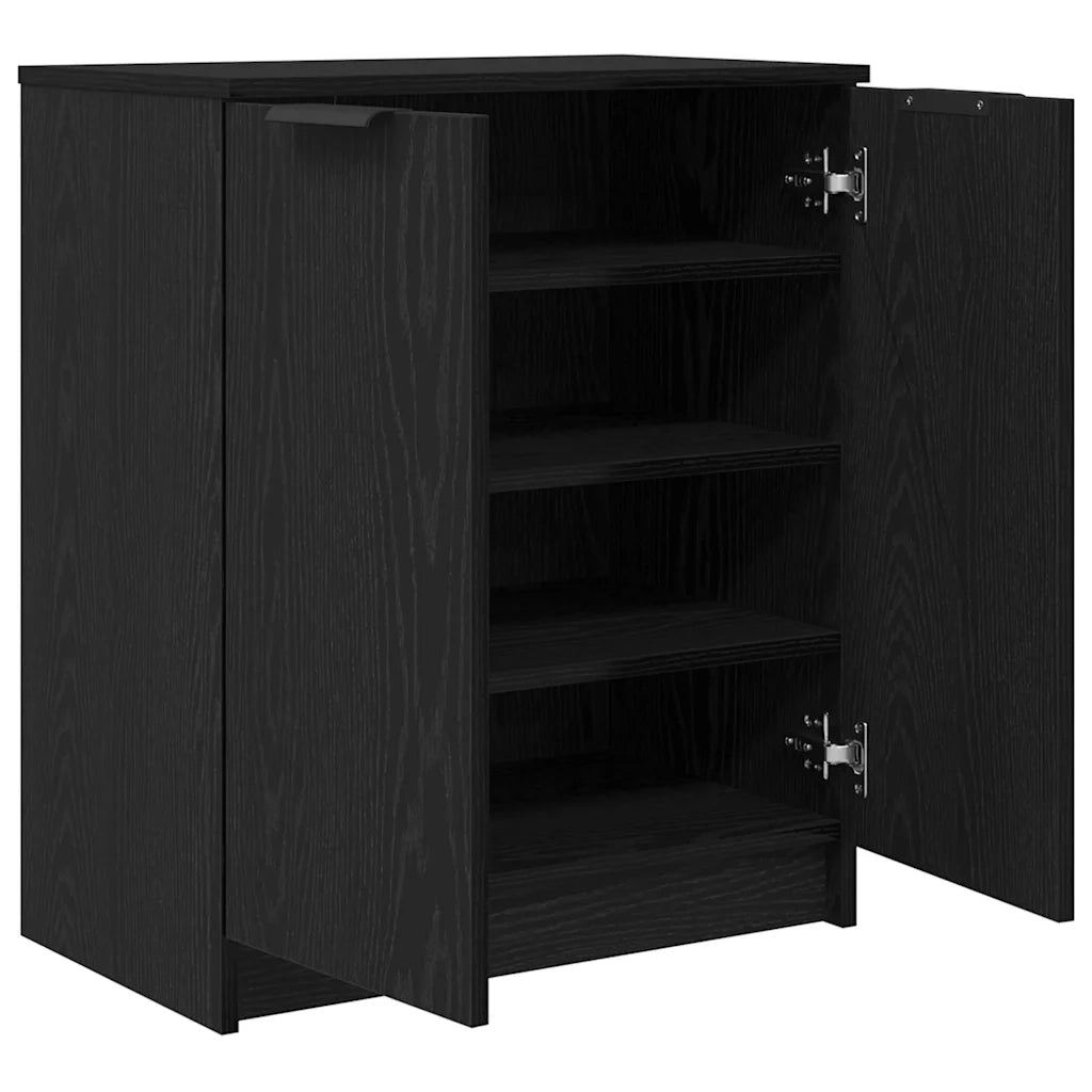 Mobile per scarpe Rovere Nero 59 x 35 x 70 cm Legno multistrato 862100