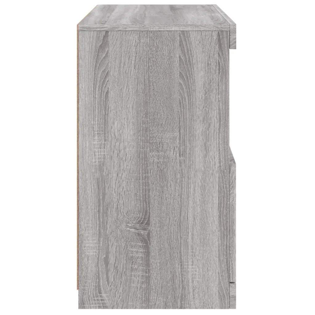 Credenza con Luci LED Grigio Sonoma 60x37x67 cm 836656