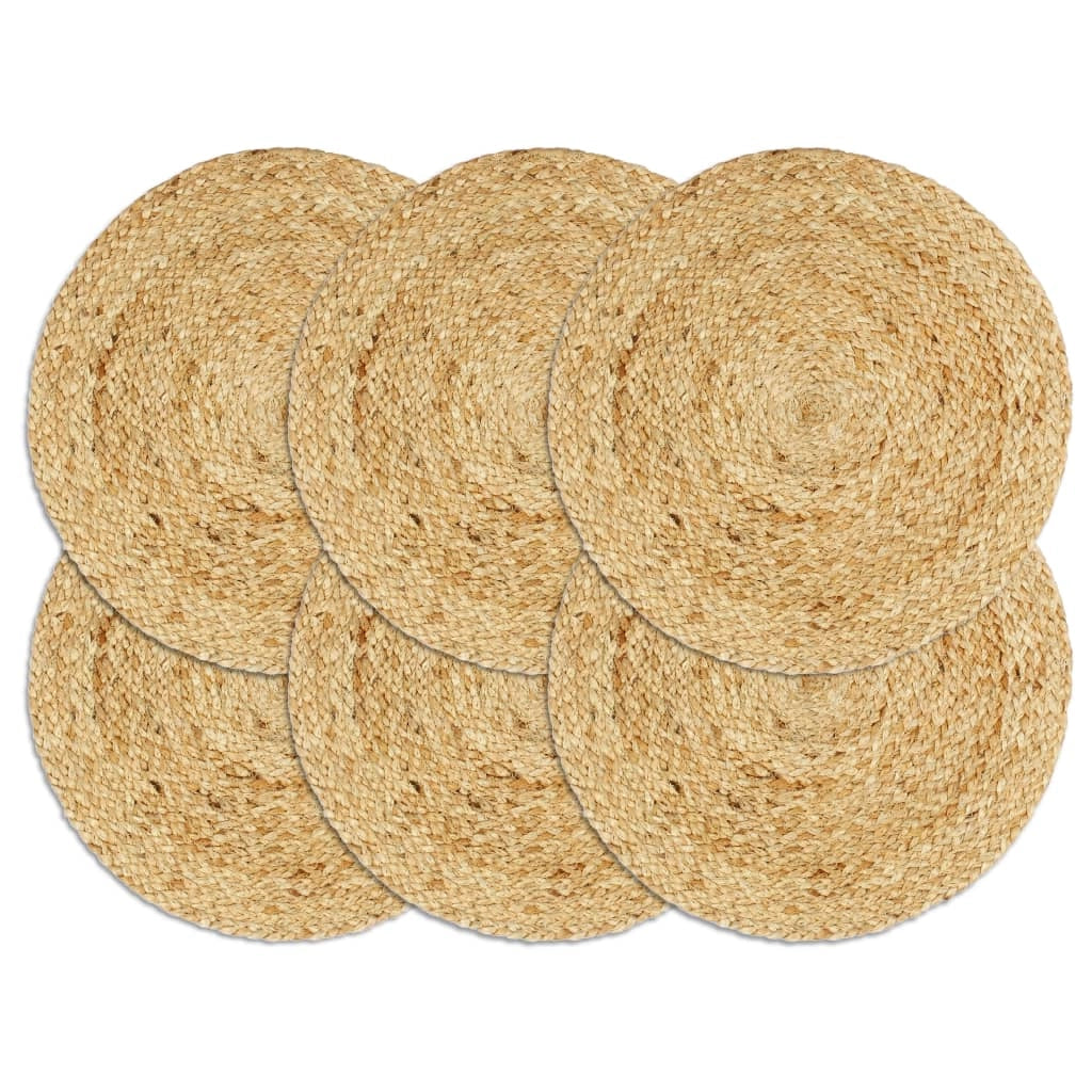 Tovagliette 6 pz Naturale Neutro 38 cm Rotonde in Jutacod mxl 120960