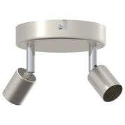 Faretto da soffitto moderno orientabile per interni 12 x 12 x 8 cm in acciaio nichel spazzolato 02_0058314