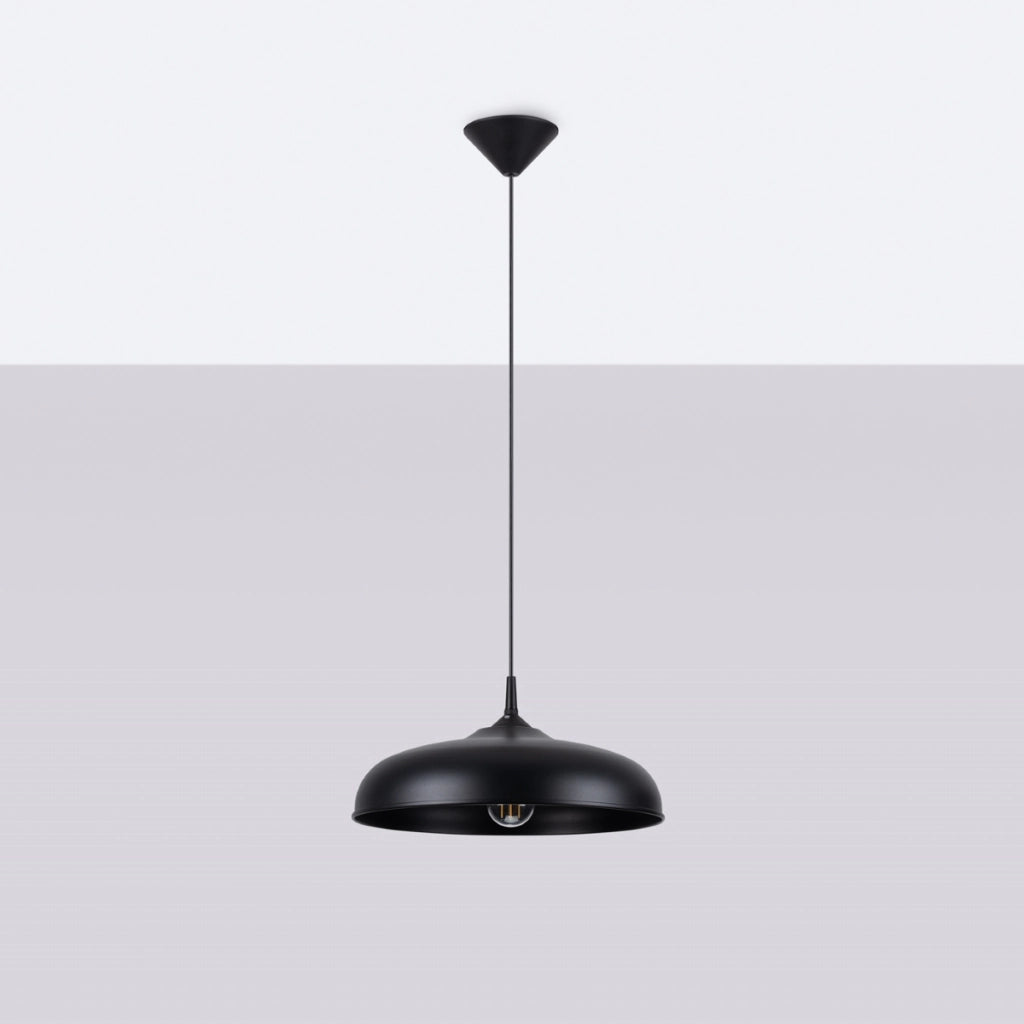 Lampada a cupola Crimson Gina Bianco opaco Acciaio nero 38x74cm E27 Max 15W LED