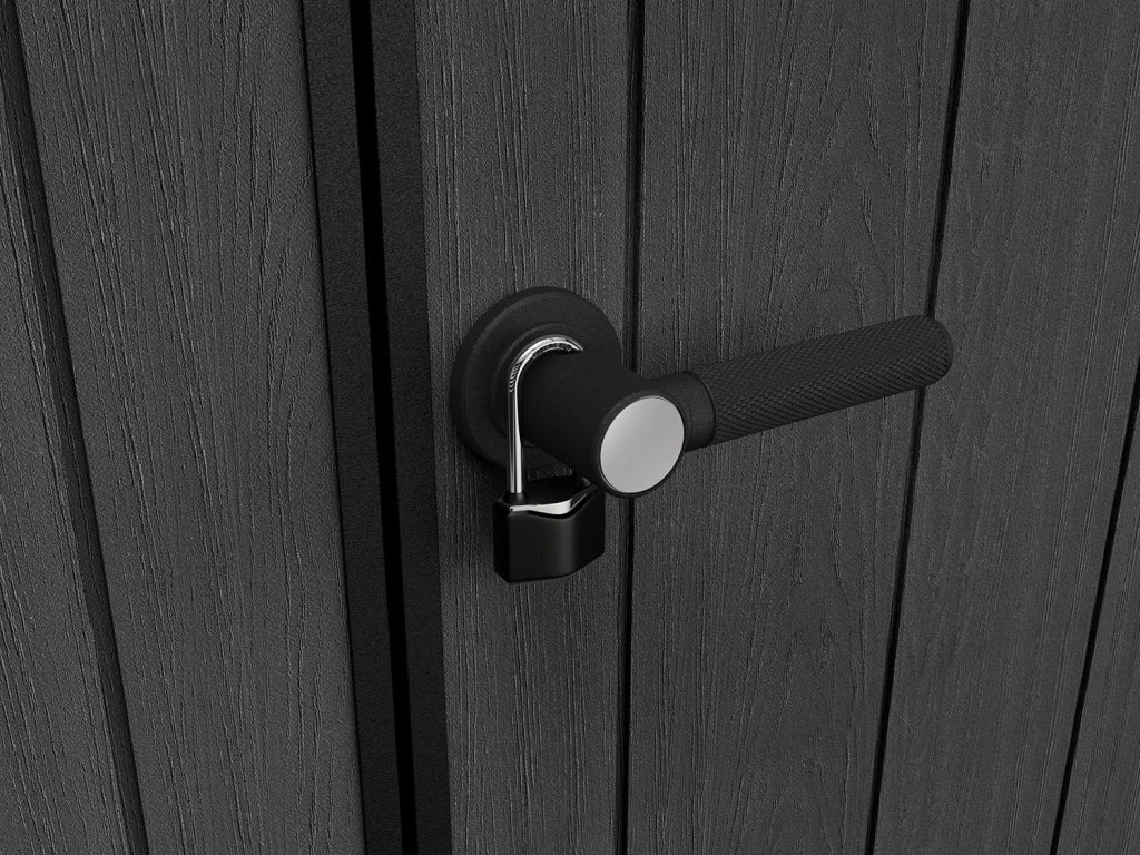 Casetta Box da Giardino 230x223,8x246 cm Newton Plus 757/775 Doppia Opzione Montaggio in Resina Evotech+ Grigio  cm