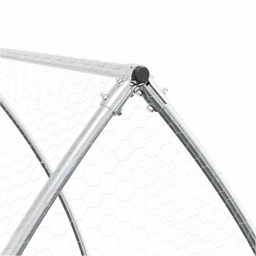 Pollaio argento 100 x 105 x 120 cm acciaio zincato Argento 02_0041665