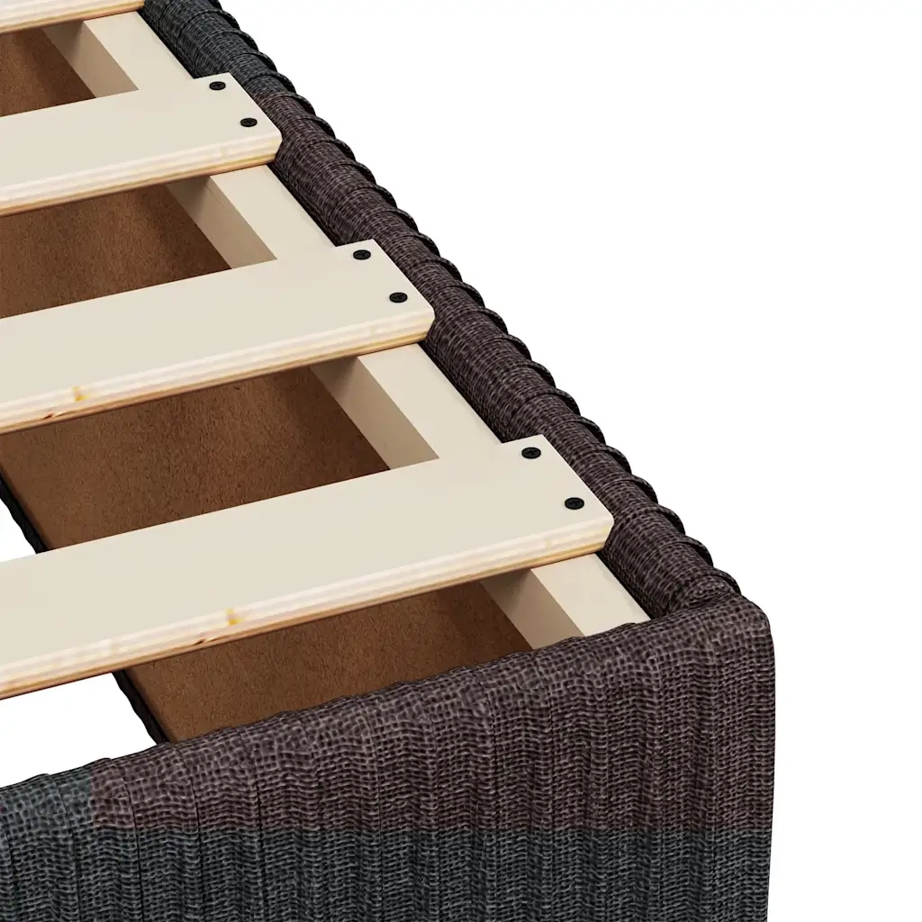 vidaXL Giroletto a Molle con Materasso Marrone Scuro 100x200cm Tessuto