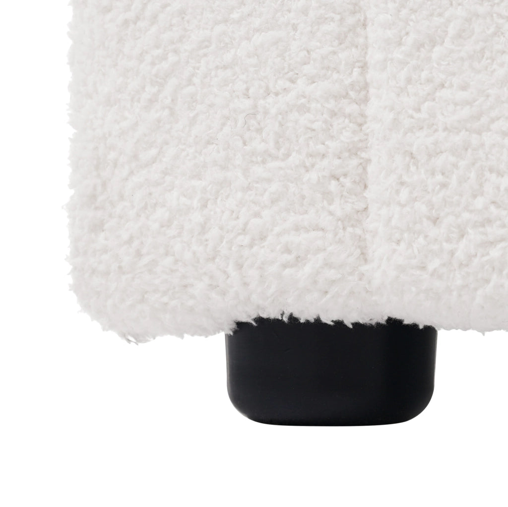 Letto imbottito 140x200 cm con LED, USB-C e 4 cassetti, bianco