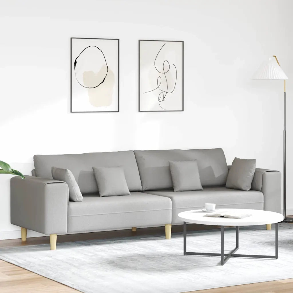 Divano Grigio Nuvola 250 x 77 x 76 cm Tessuto 3335151