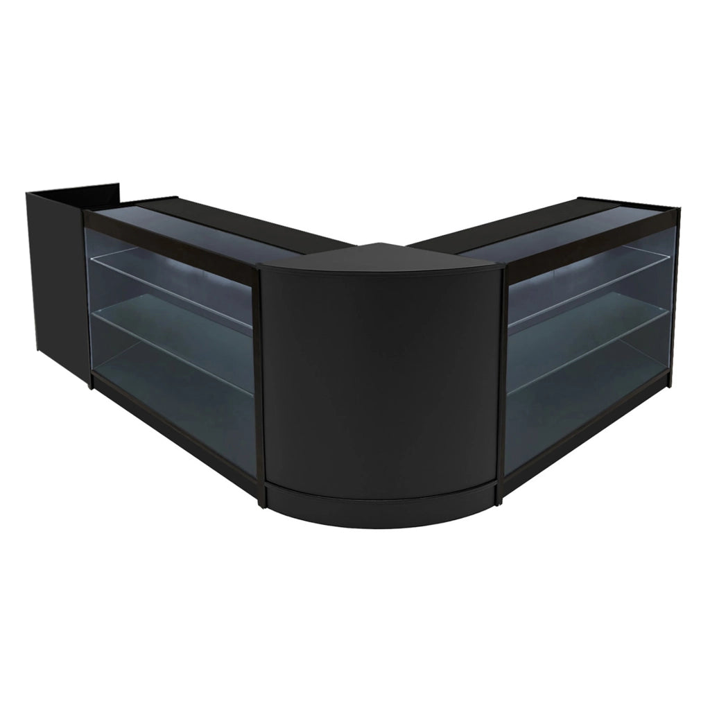Set Banconi LED Nero Aries K1200 CM60 TB60 Vetrina Negozio con Serratura
