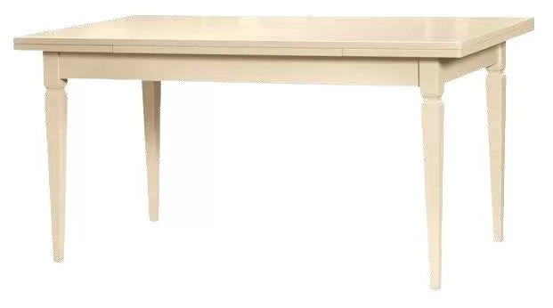 Tavolo rettangolare allungabile legno shabby avorio 160x85x85 - Mobili 2G