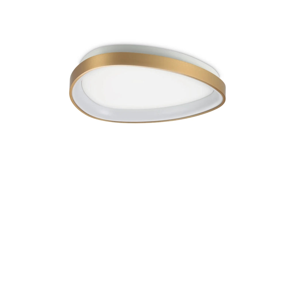 Plafoniera Gemini 1 Luce Led Integrato Ottone