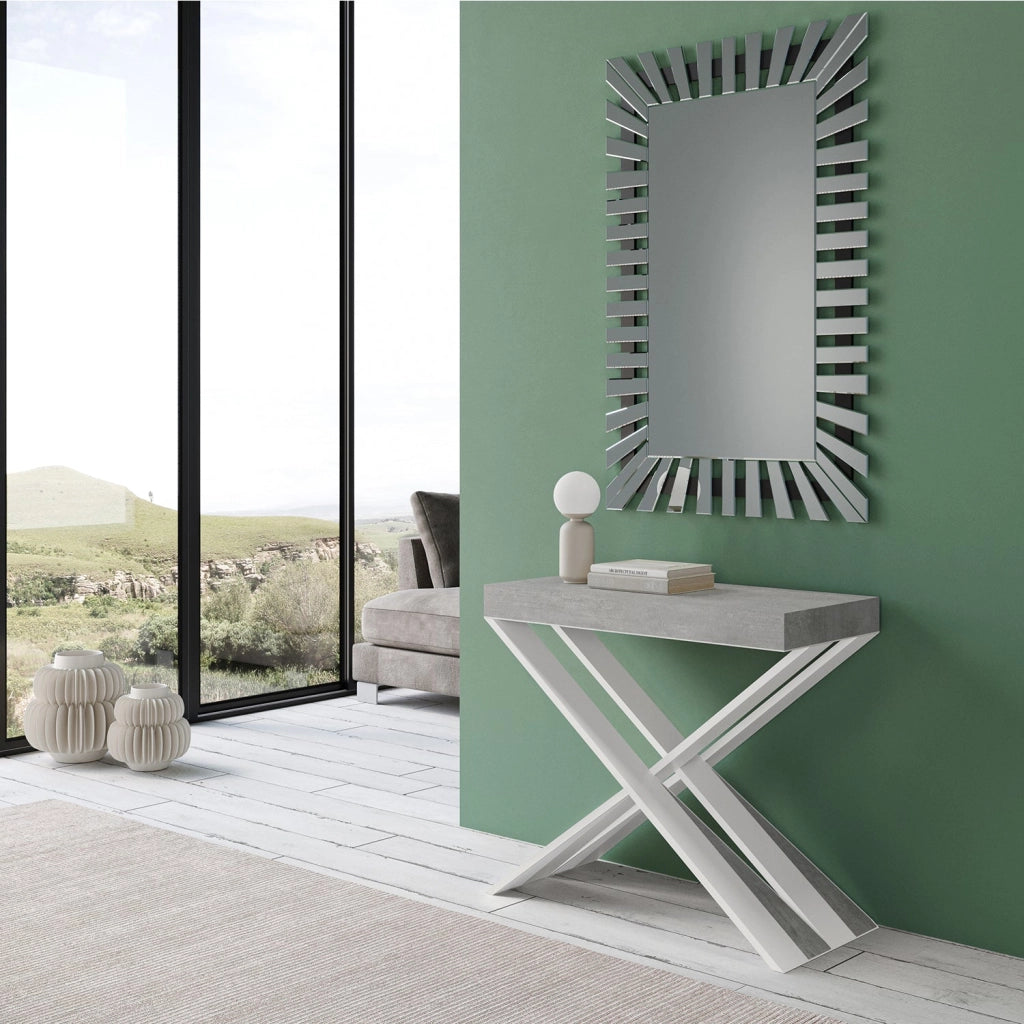 Consolle Allungabile 90-196x40x77 cm in Nobilitato Grigio