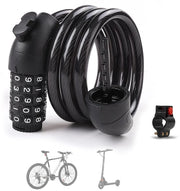 Fiettslot con codice a 5 cifre - Catena 105 cm - Antisfrega - Otrente per fissaggio - Alta sicurezza - Cavo in acciaio 10 mm spesso