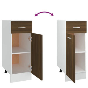 Mobile con Cassetto Rovere Marrone 30x46x81,5 Legno Multistrato cod mxl 65321