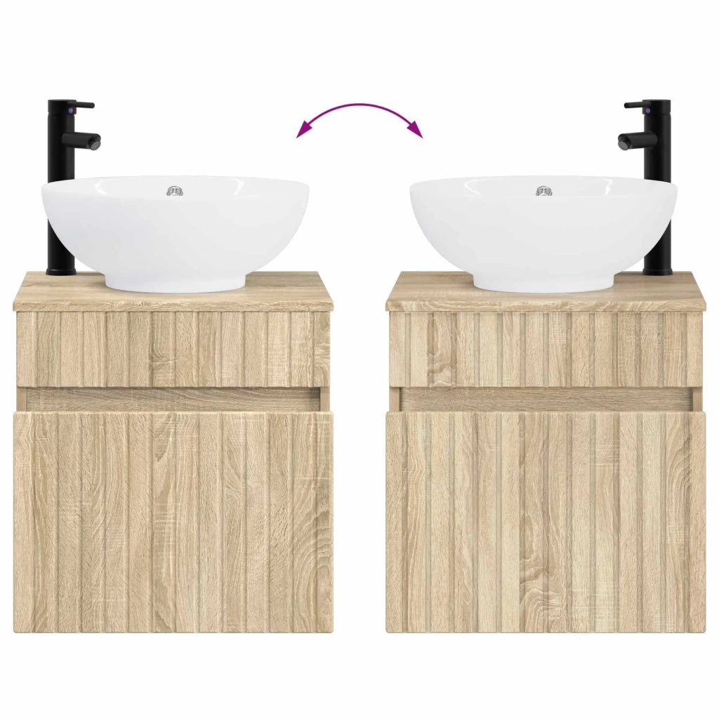 Mobile lavabo da parete Rovere Sonoma 49 x 44,5 x 66,5 cm 890604