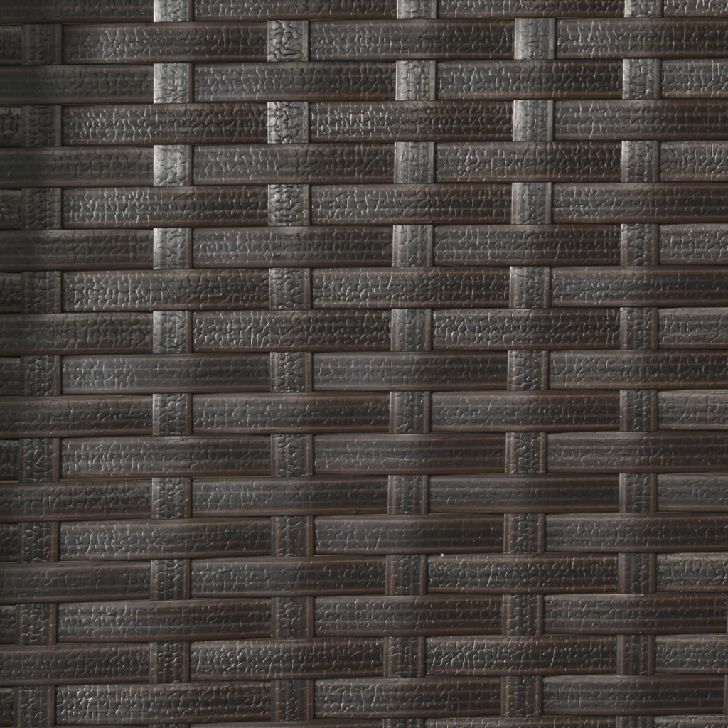 Easycomfort Dondolo da Giardino 3 Posti in Rattan PE e Acciaio con Tettuccio Regolabile e Portabicchieri, 204x112x150 cm