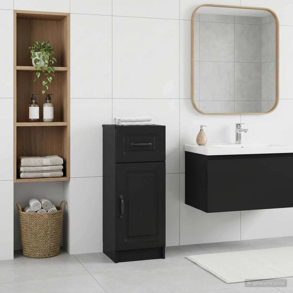 Mobiletto da Bagno UTRECHT Nero 30 x 31 x 77 cm 897706