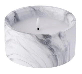 1 Pezzo Candela Decorativa con Vasetto in Cemento a 1 Led 15 x 8 cm