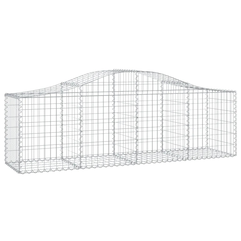 Cesti Gabbioni ad Arco 18 pz 200x50x60/80 cm Ferro Zincato 3145612