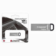 Trade Shop - Pendrive Kingston Usb 3.2 Datatraveler Kyson 128gb In Metallo 200mb/s Dtkn/128gb -