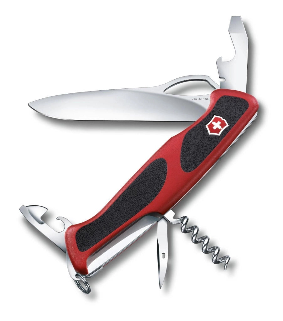 Victorinox 0.9553.MC RangerGrip 61 Coltello Multiuso 11 Funzioni Lama Bloccabile Apertura con Una Mano Materiale Poliammide e Acciaio Inox colore Rosso