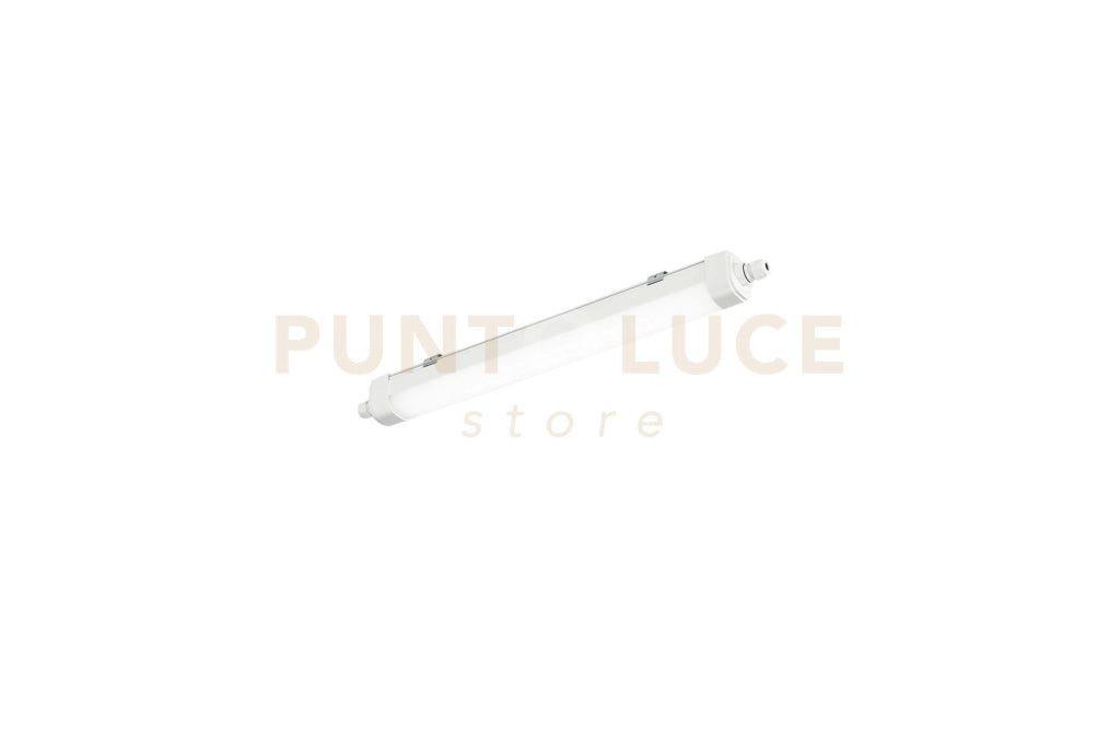 PLAFONIERA LED STAGNA RUBIS BIANCA IN PC 18W 400LM CCT 2700K / 3300K / 4000KIP65 600X58X62MM