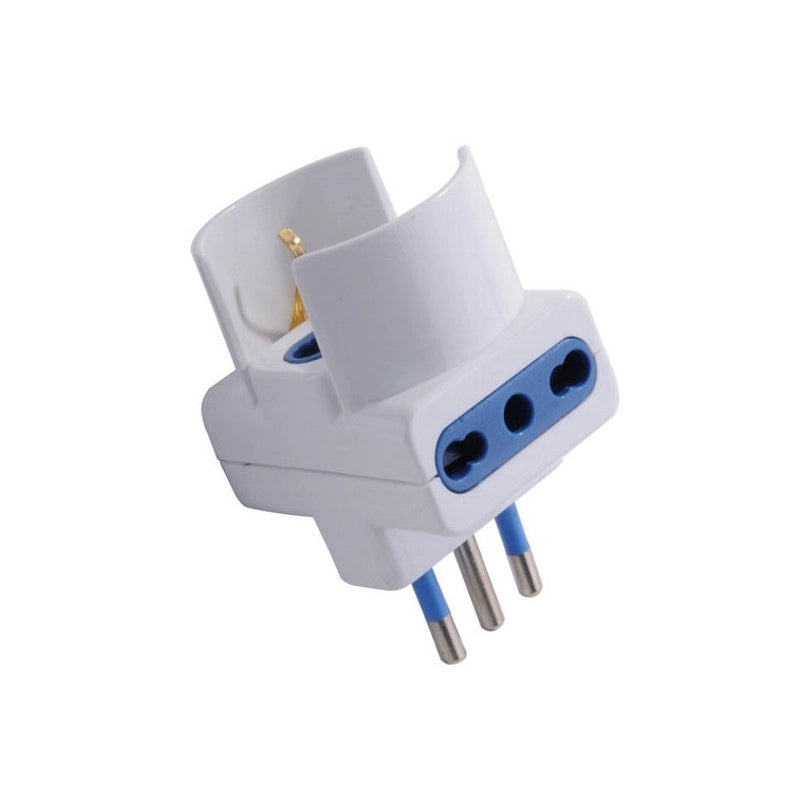 Adattatore Triplo 16A+T Sk Bianco Syntesy 00356