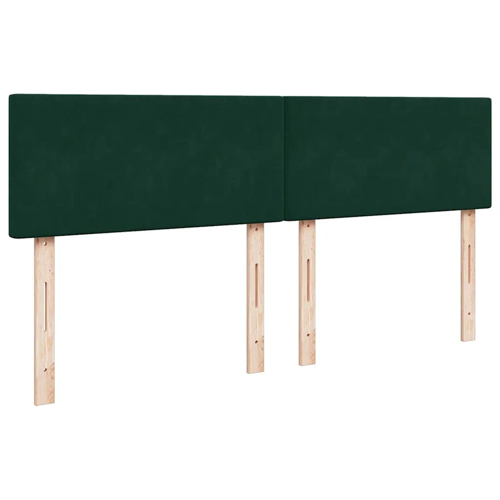 Giroletto a Molle con Materasso Verde Scuro 200x200 cm Velluto