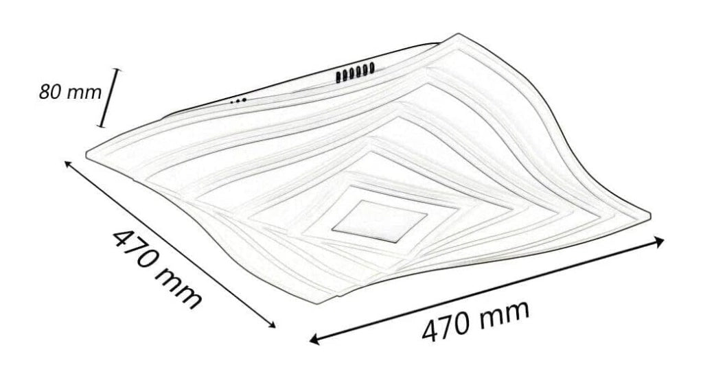 Plafoniera LED Moderna 75W con Telecomando, Dimmerabile CCT 3000K-6500K, 6000 Lumen, Design Geometrico Bianco in Acrilico e Metallo, Lampadario da Soffitto per Soggiorno Camera Ufficio