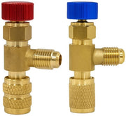 Set di valvola di sicurezza 2 in 1 - Connettiore rapido - Adattatore manometro - Tubo - Accessori per climatizzatori - Compatibile con R410A/R22 - Adattatore per condensatore