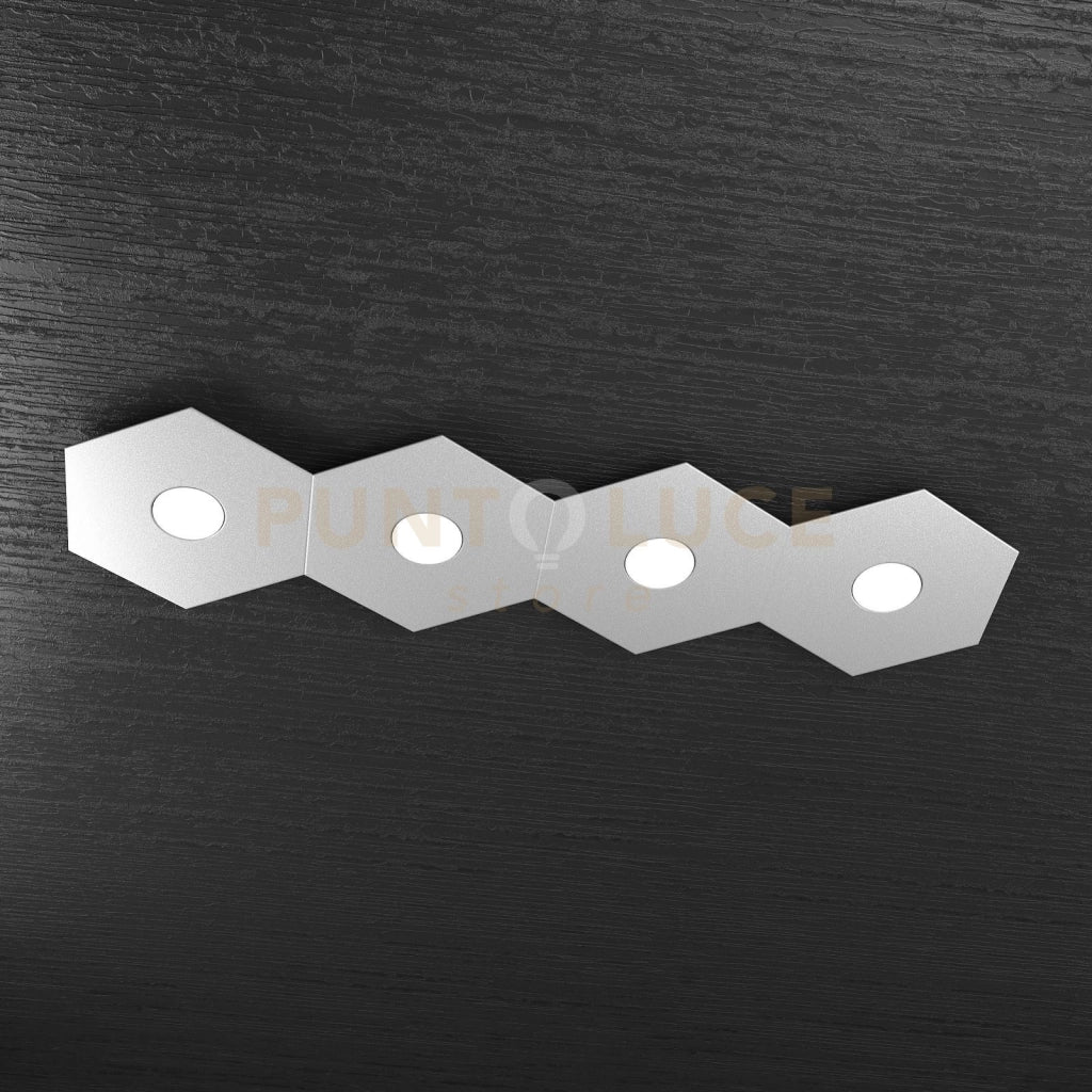 HEXAGON APPLIQUE-PLAFONIERA 4 LUCI GRIGIO 1142-4L-GR