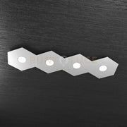 HEXAGON APPLIQUE-PLAFONIERA 4 LUCI GRIGIO 1142-4L-GR