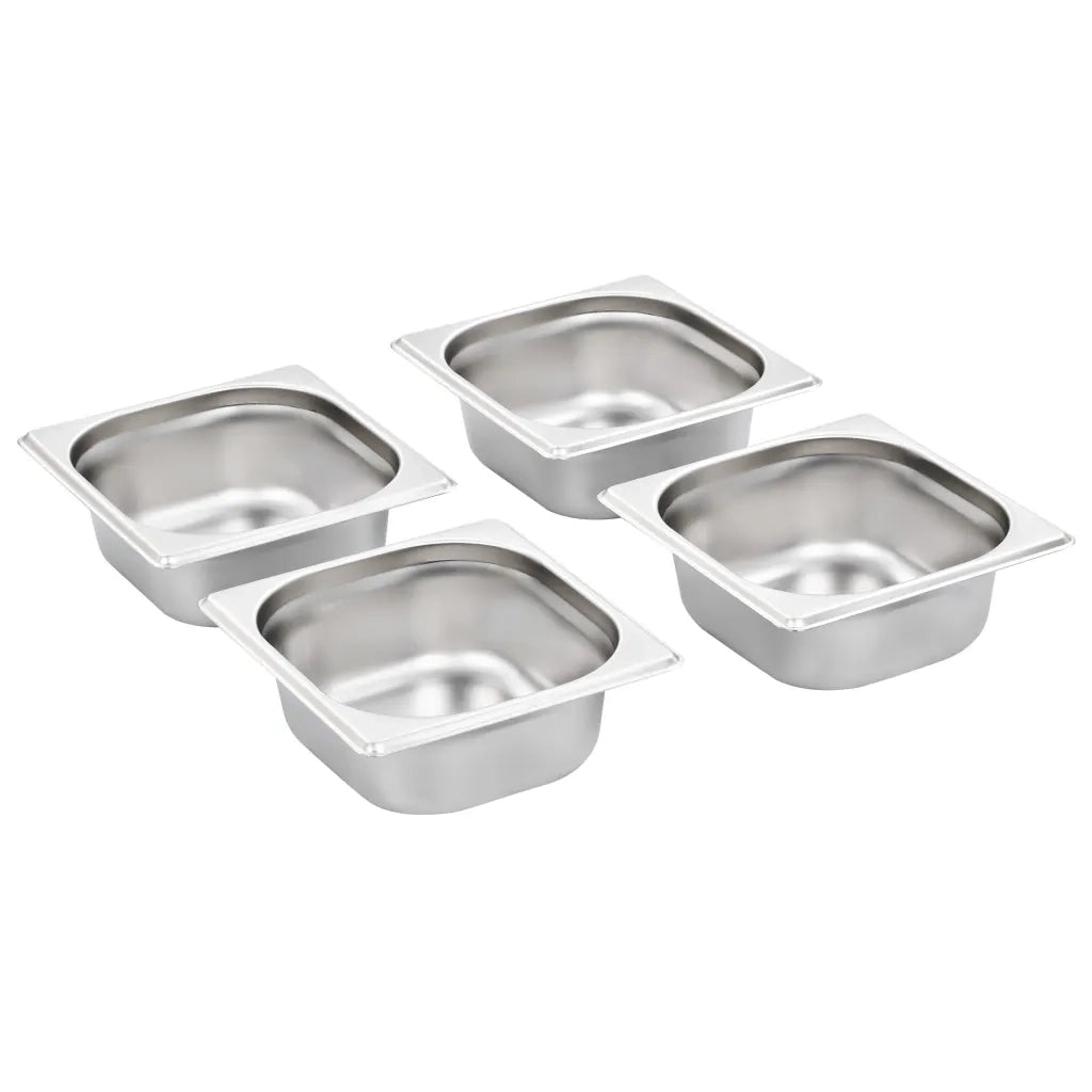 vidaXL Contenitori Gastronorm 12 pz GN 1/6 65 mm in Acciaio Inox