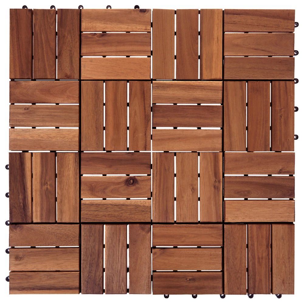 Pavimento certificato in legno di acacia marrone per esterni resistenti all'acqua accessori esterno