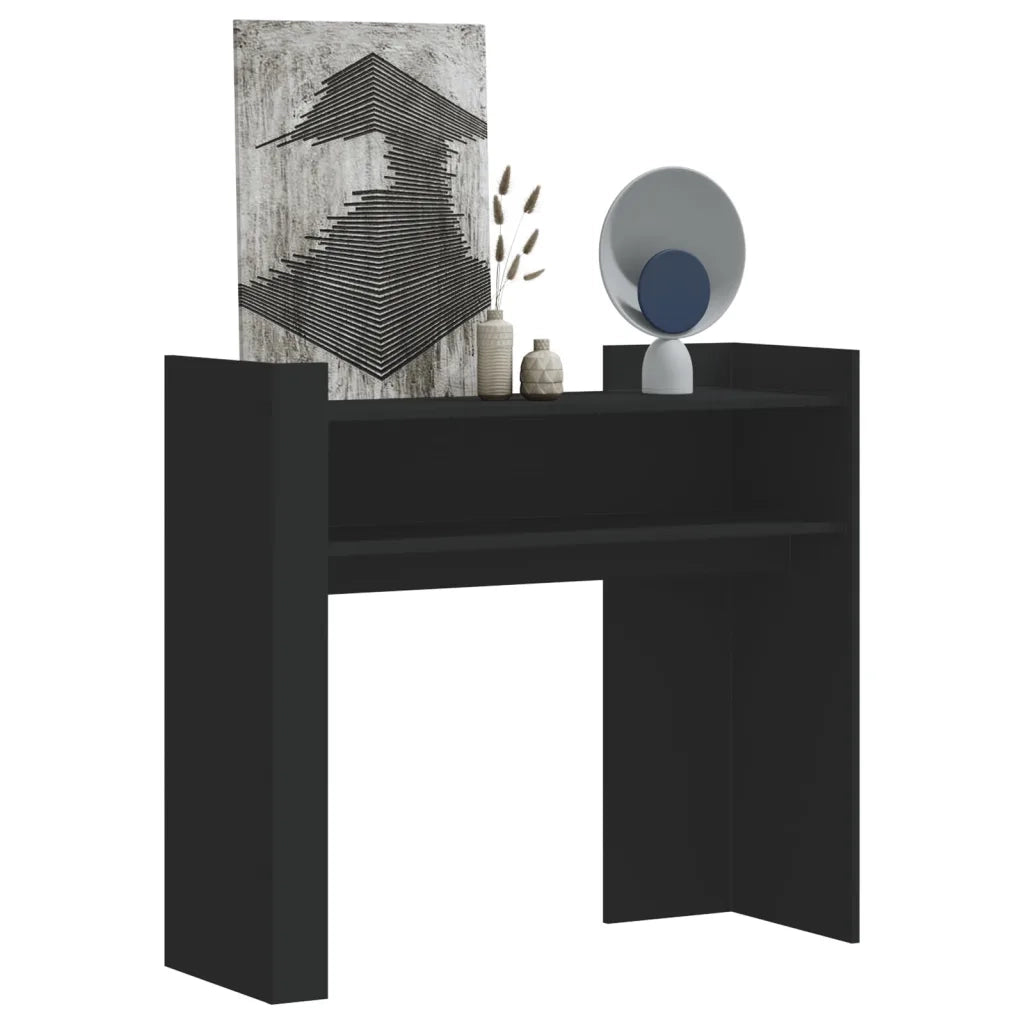 vidaXL Tavolino Consolle Nero 100x35x90 cm in Legno Multistrato