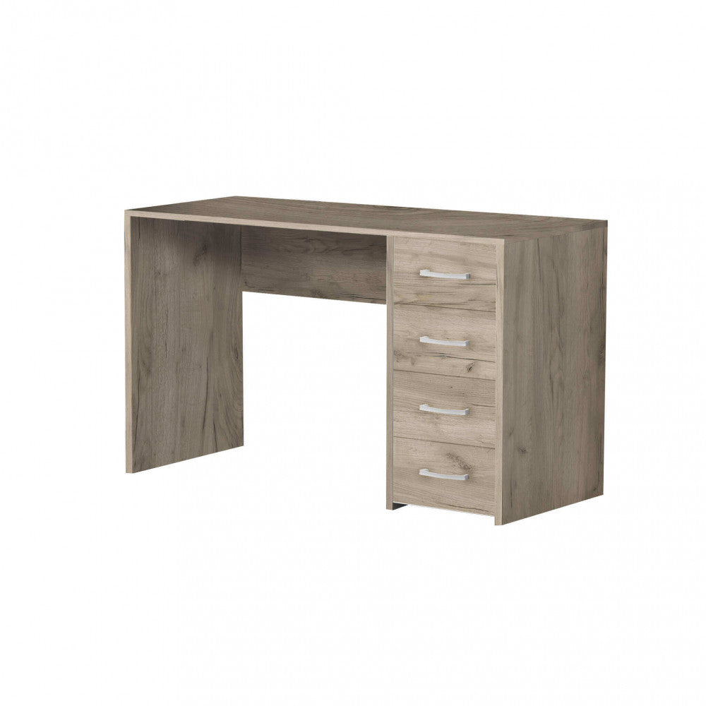 Scrivania Porta Pc Topaz Olmo 120x50x74 h cm in Truciolare bilaminato Rovere grigio