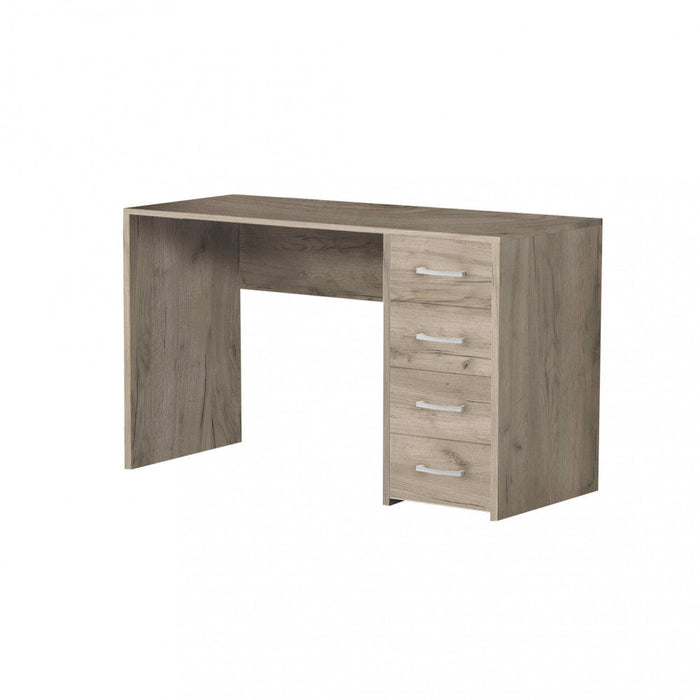 Scrivania Porta Pc Topaz Olmo 120x50x74 h cm in Truciolare bilaminato Rovere grigio