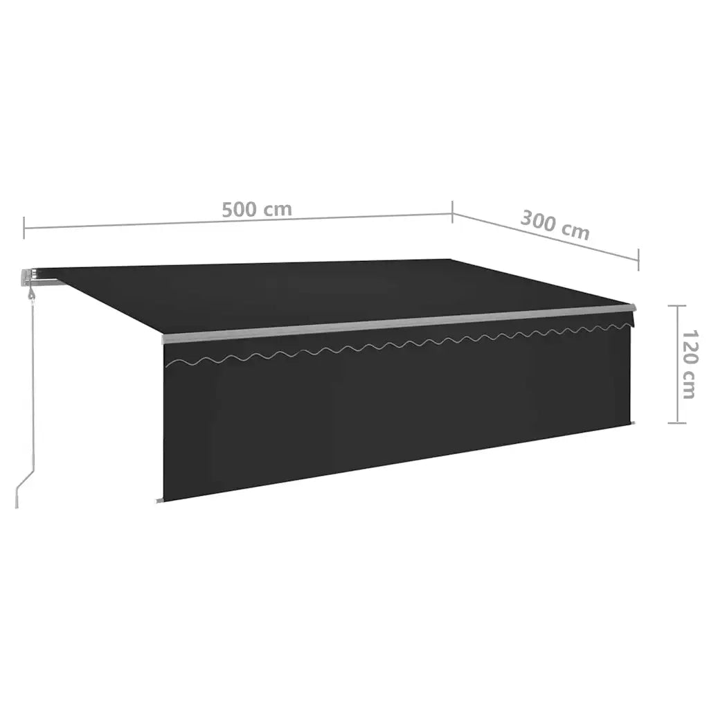 Tenda Automatica con Parasole Sensore Vento e LED 5x3 Antracite