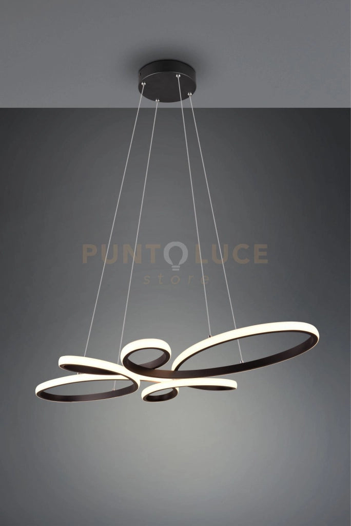 FLY SOSPENSIONE LED 32W 3900lm, 3000K NERA CON REGOLAZIONE INTENSITA' CON NORMALE INTERRUTTORE L. 83CM