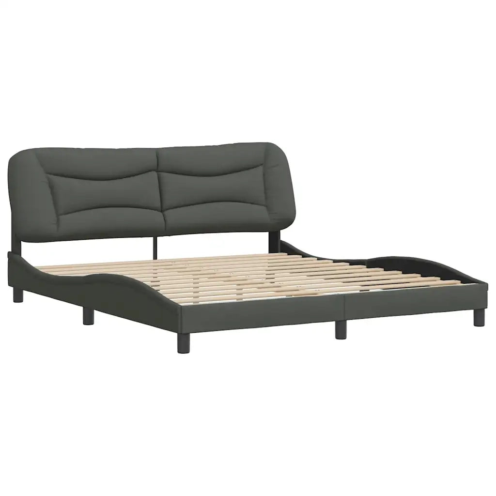 Giroletto senza Materasso Hvar Grigio Scuro 180x200 cm Tessuto 3207787