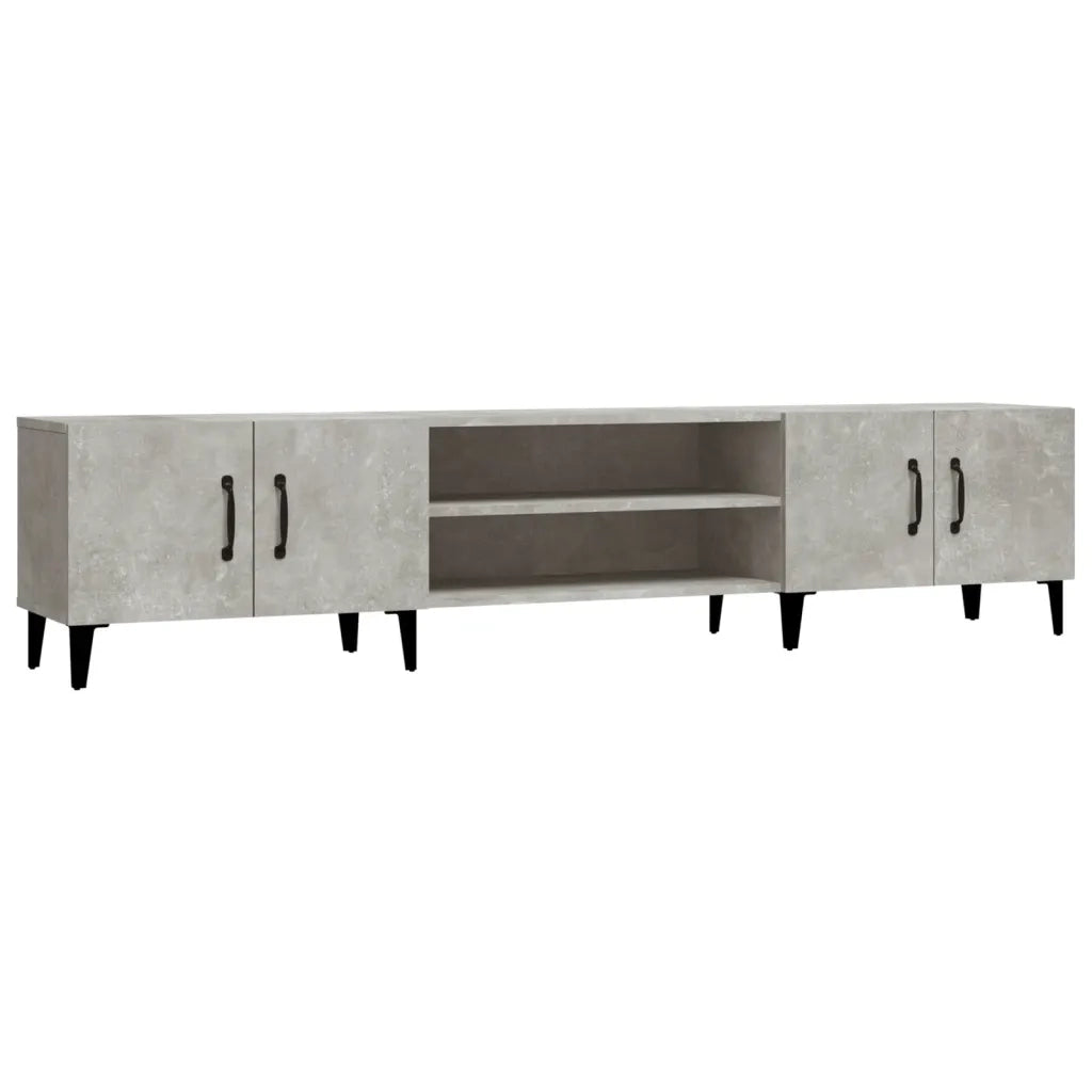 Mobile Porta TV-Mobile per TV-Credenza TV Grigio Cemento 180x31,5x40 cm Legno Multistrato 656093